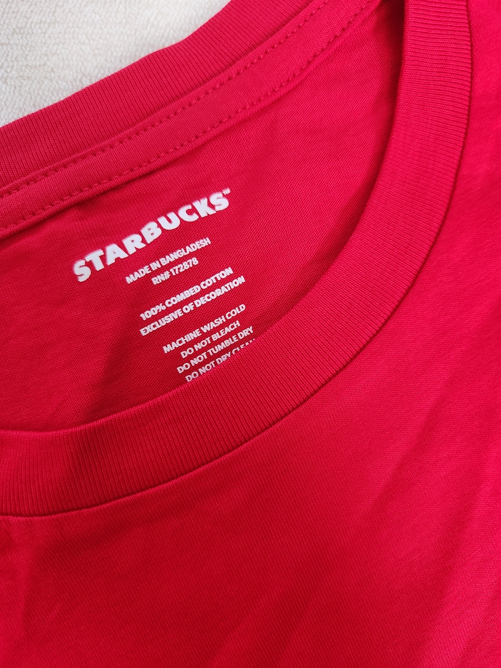 Starbucks Red Tee with Bear Drink Graphic - Picture 5 of 6